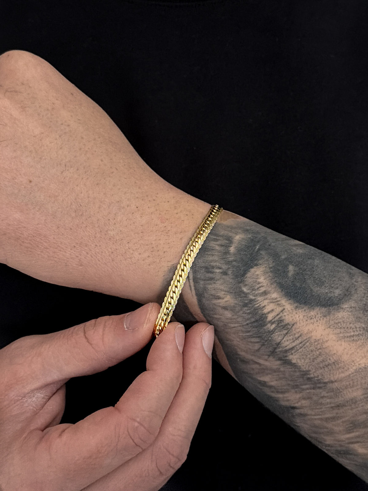 Pulseira Grumet Flat Detalhada 6mm Banhada a Ouro 18k, foto 2