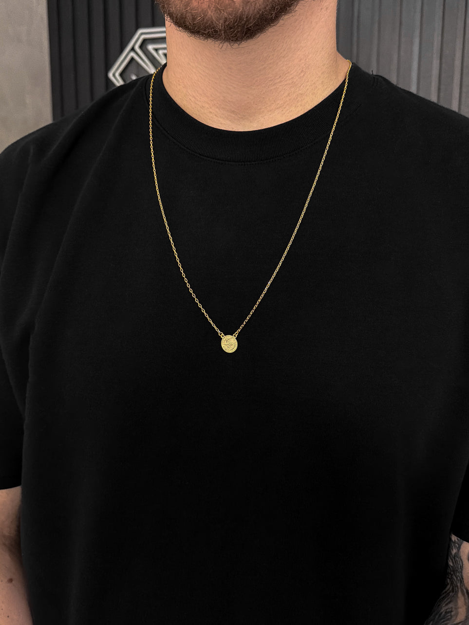 Escapulário Elo Cadeado Medalha São Bento Frente e Verso Banhado a Ouro 18k