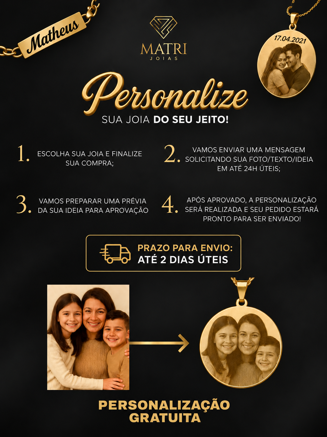 Pulseira Olhar Personalizável Banhada a Ouro 18k