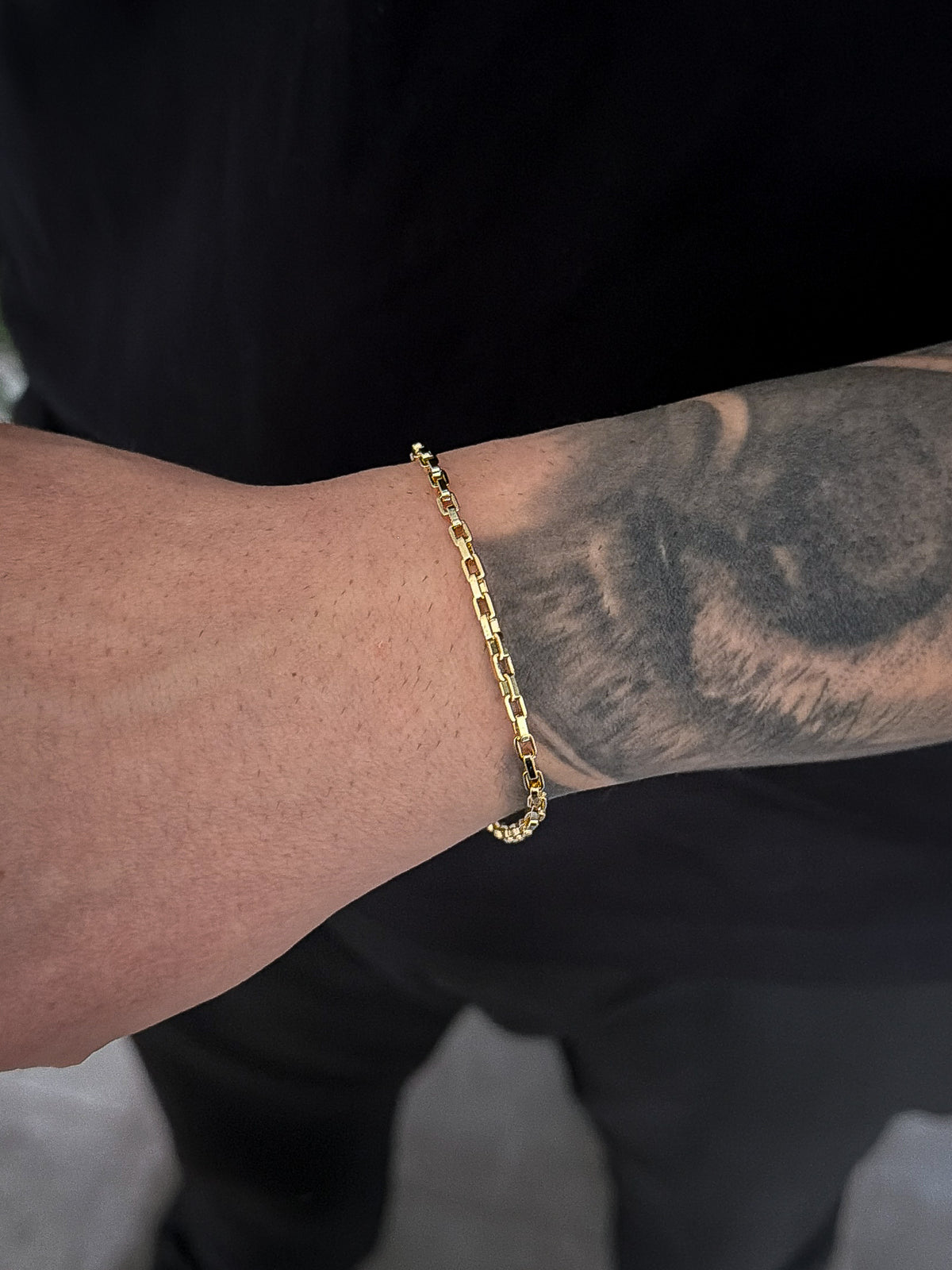 Pulseira Tijolinho 3mm Banhada a Ouro 18k, foto 2