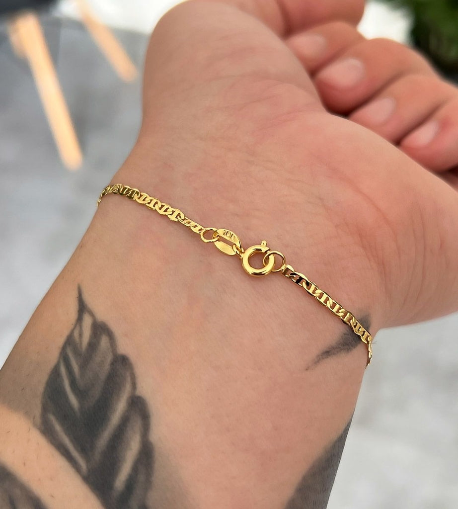 Pulseira Piastrini 2mm Fecho Tradicional Banhada a Ouro 18k, foto 4