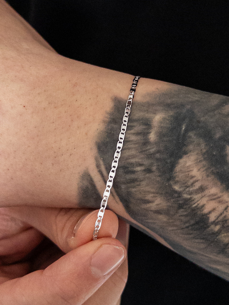 Pulseira Piastrini 2mm Banhada a Ouro Branco