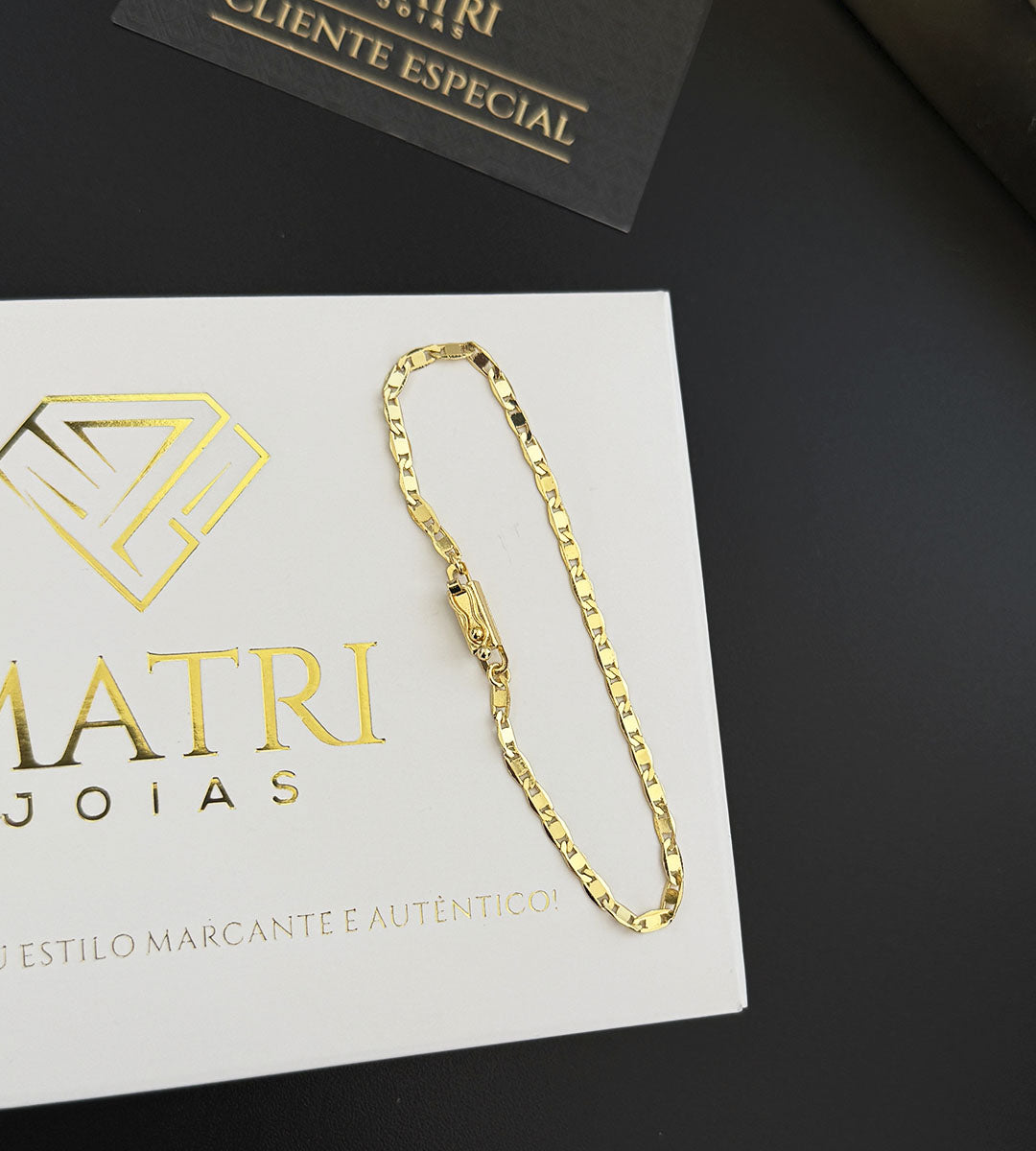Pulseira Piastrini 4mm Fecho Gaveta Banhada a Ouro 18k, foto 4