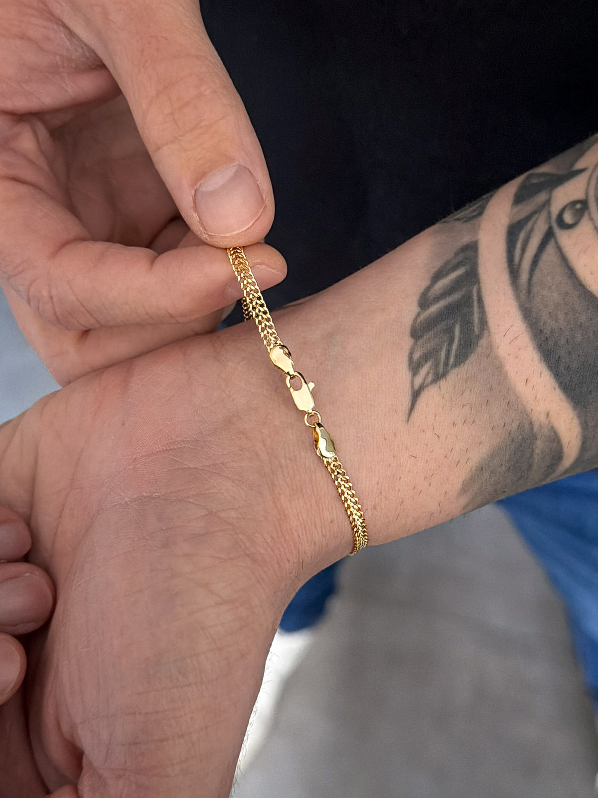 Pulseira Grumet Lacraia 3mm Banhada a Ouro 18k, foto 2