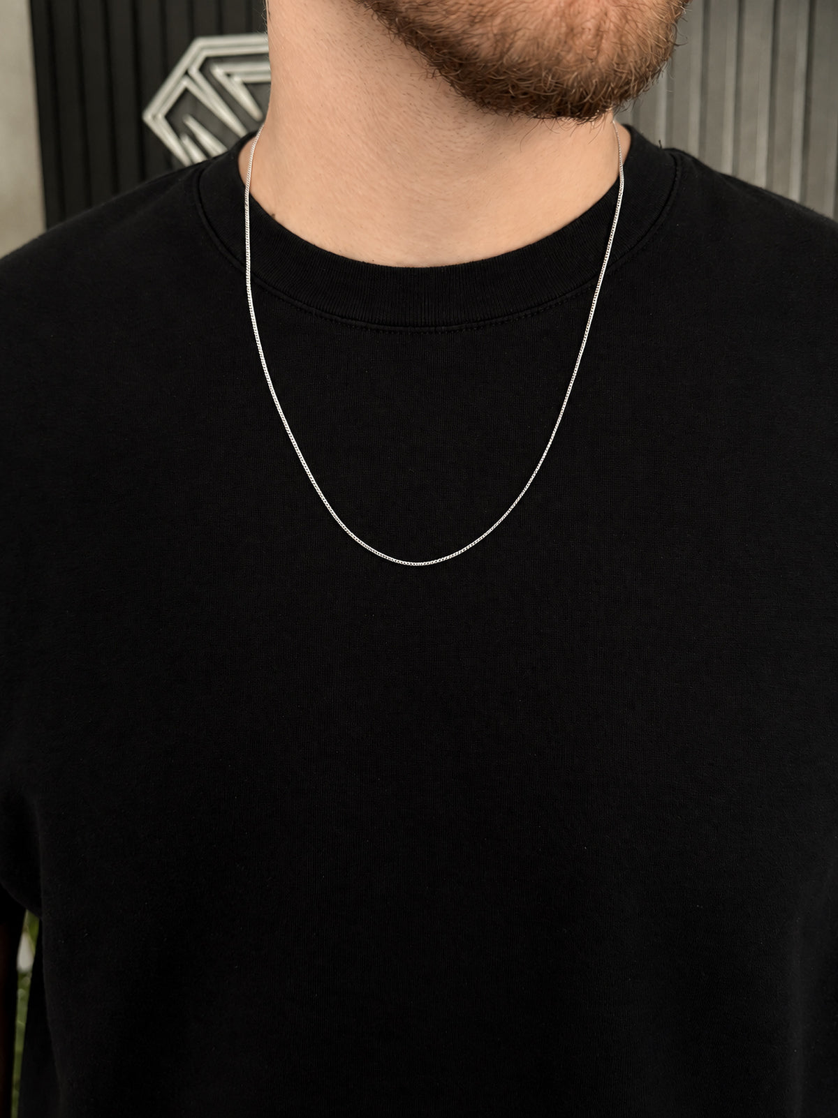 Corrente Grumet 1mm Banhada a Ouro Branco