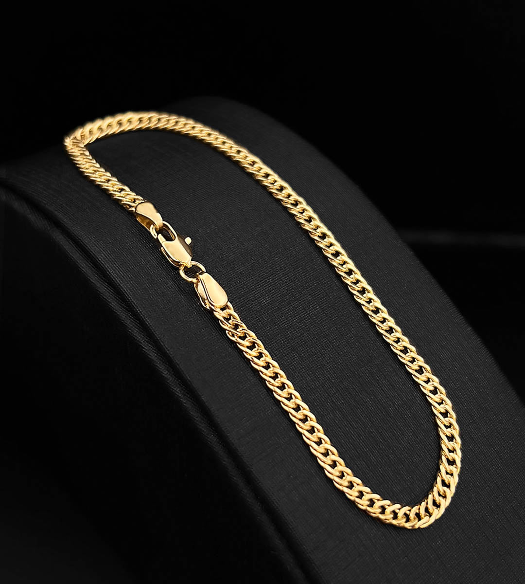 Pulseira Grumet Dupla 3mm Banhada a Ouro 18k, foto 5