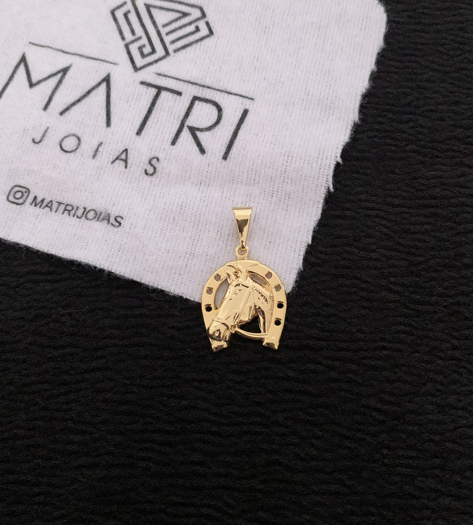 Pingente Ferradura Mini 1x1cm Banhado a Ouro 18k, foto 2