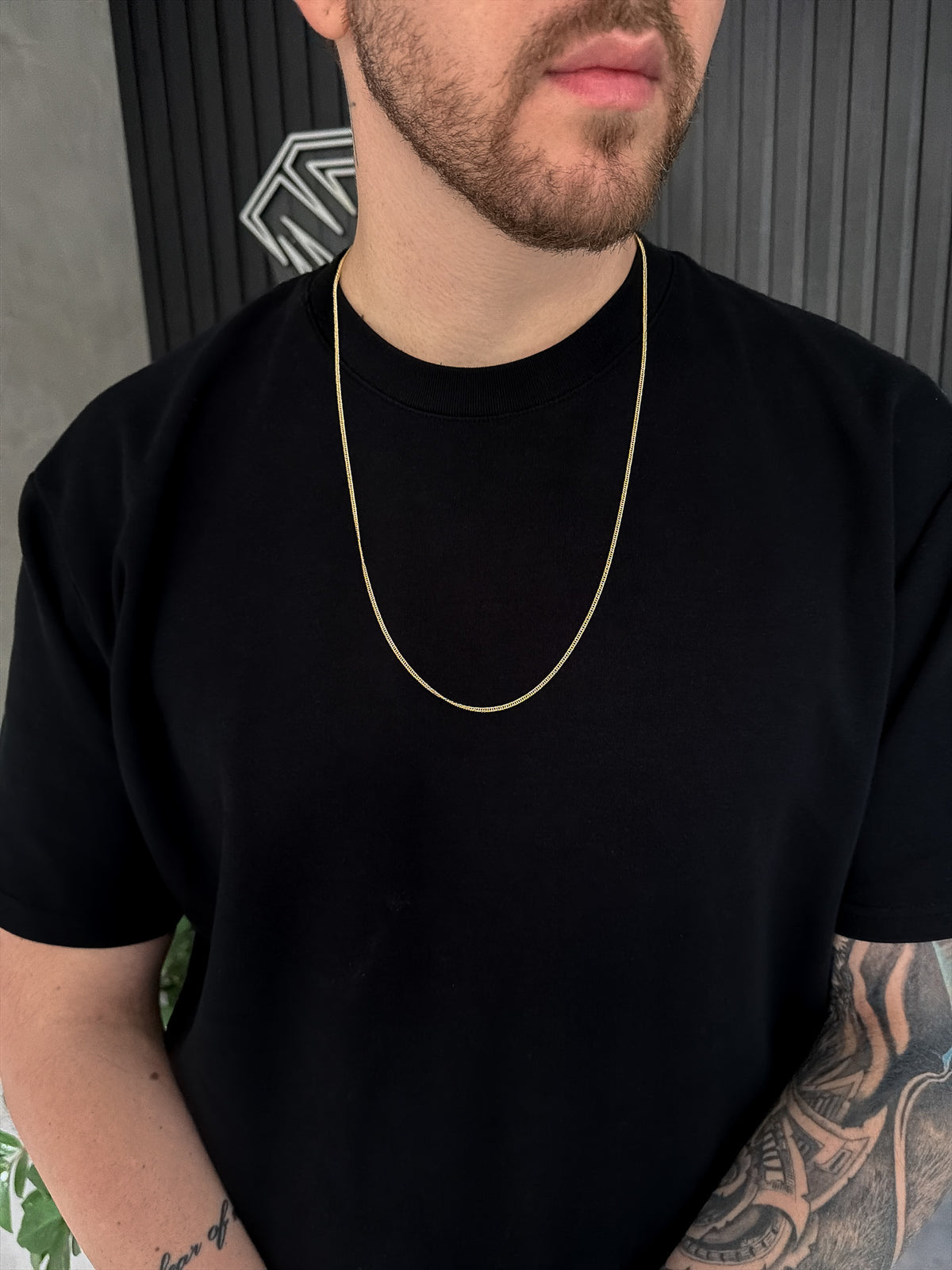 Conjunto Corrente e Pulseira Grumet Dupla 2mm Banhado a Ouro 18k
