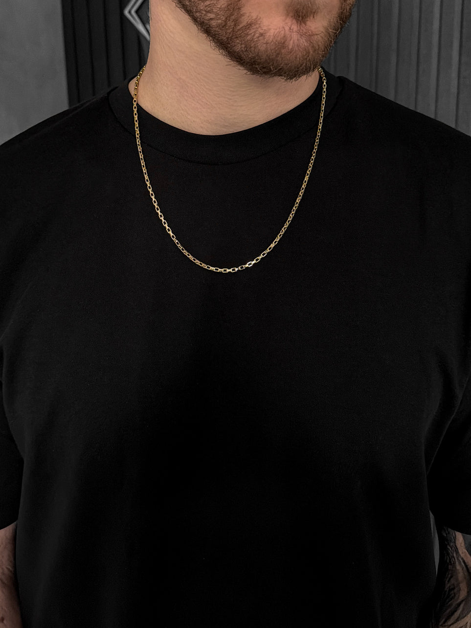 Corrente Tijolinho 3mm Banhada a Ouro 18k