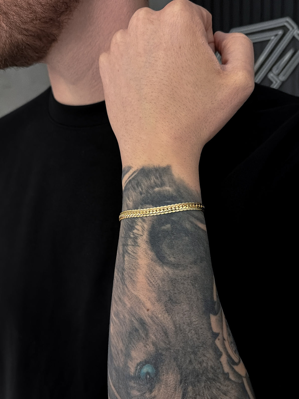 Pulseira Grumet Flat Detalhada 6mm Banhada a Ouro 18k, foto 4