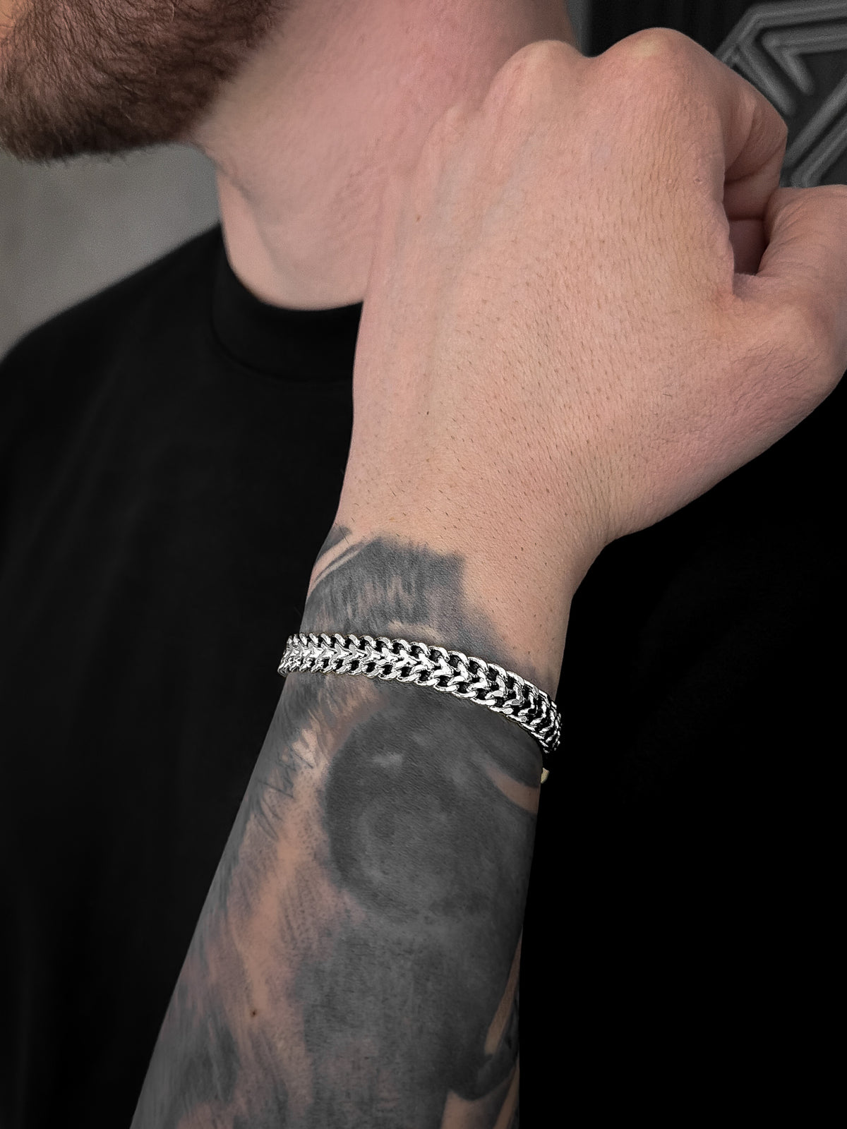 Pulseira Grumet Lacraia 9mm Banhada a Ouro Branco