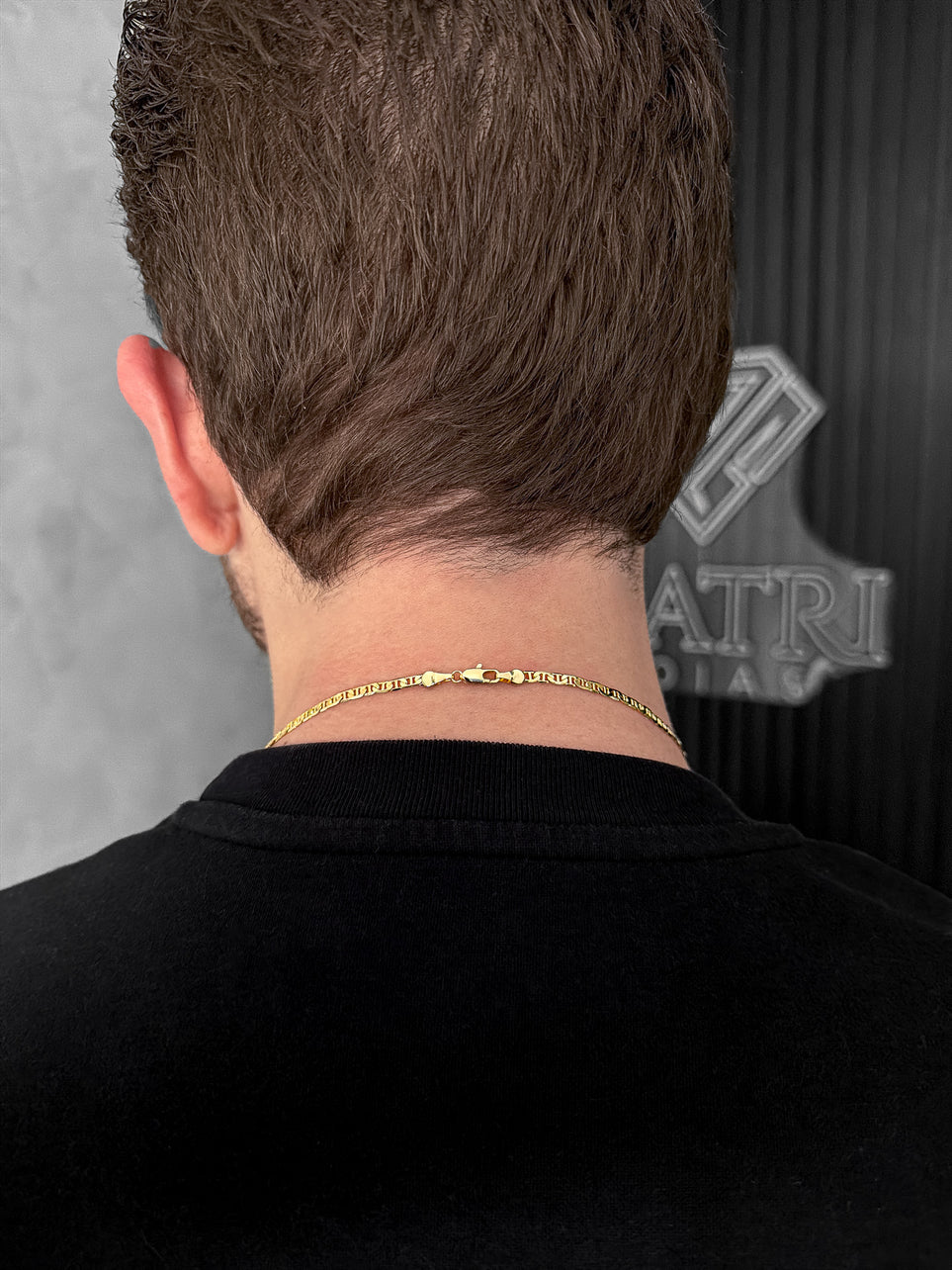 Corrente Piastrini 3mm Banhada a Ouro 18k