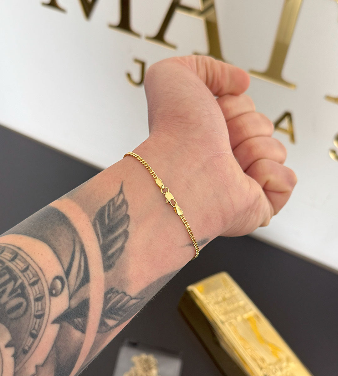 Pulseira Grumet 2mm Fecho Tradicional Banhada a Ouro 18k, foto 5