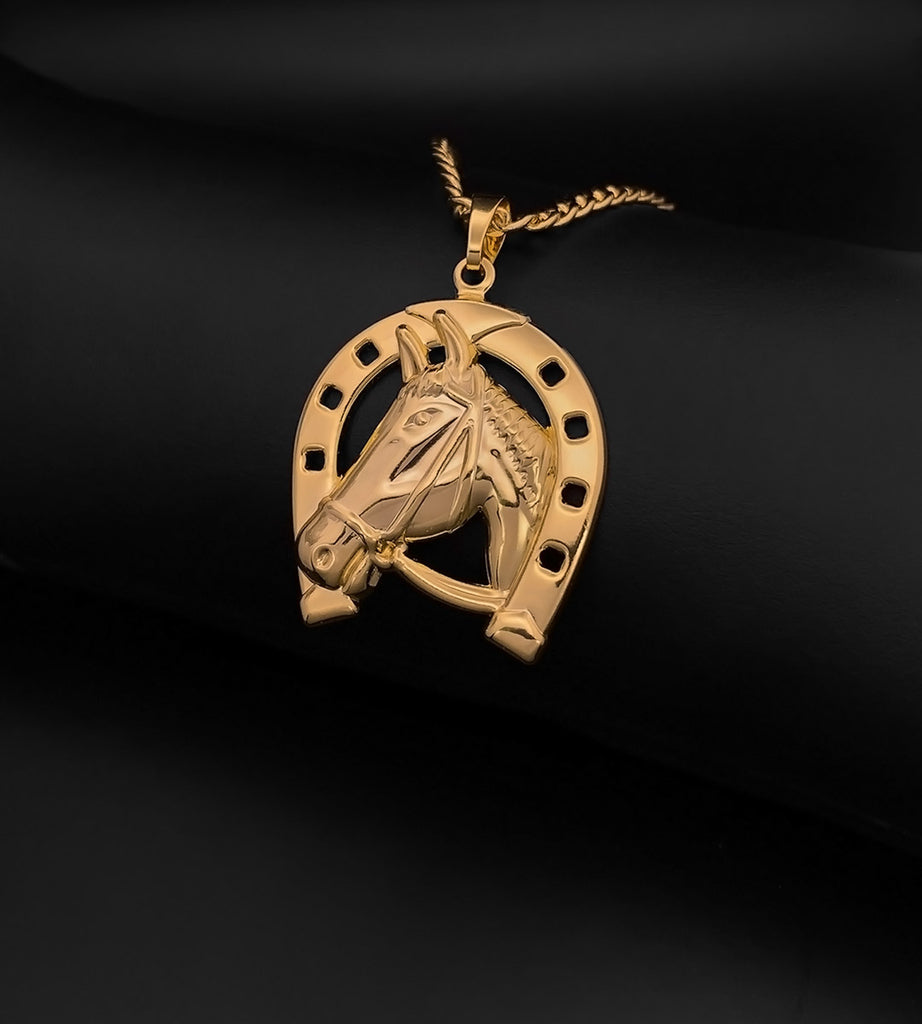 Pingente Ferradura Pequeno 2.5x1.5cm Banhado a Ouro 18k