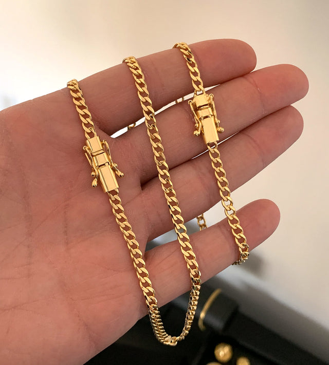 Conjunto Corrente e Pulseira Grumet 5mm Banhado a Ouro 18k, foto 6