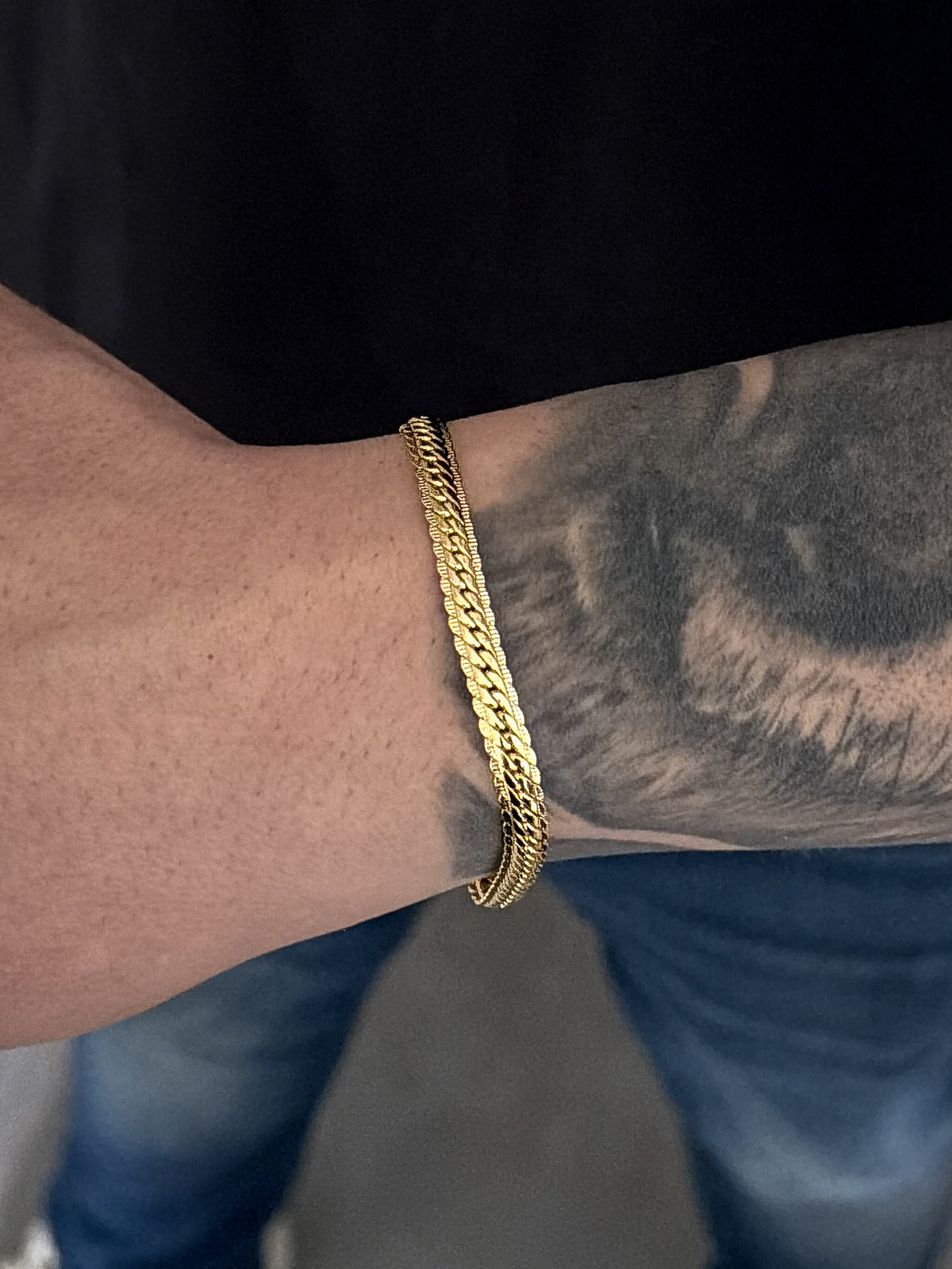 Pulseira Grumet Flat Detalhada 6mm Banhada a Ouro 18k, foto 7