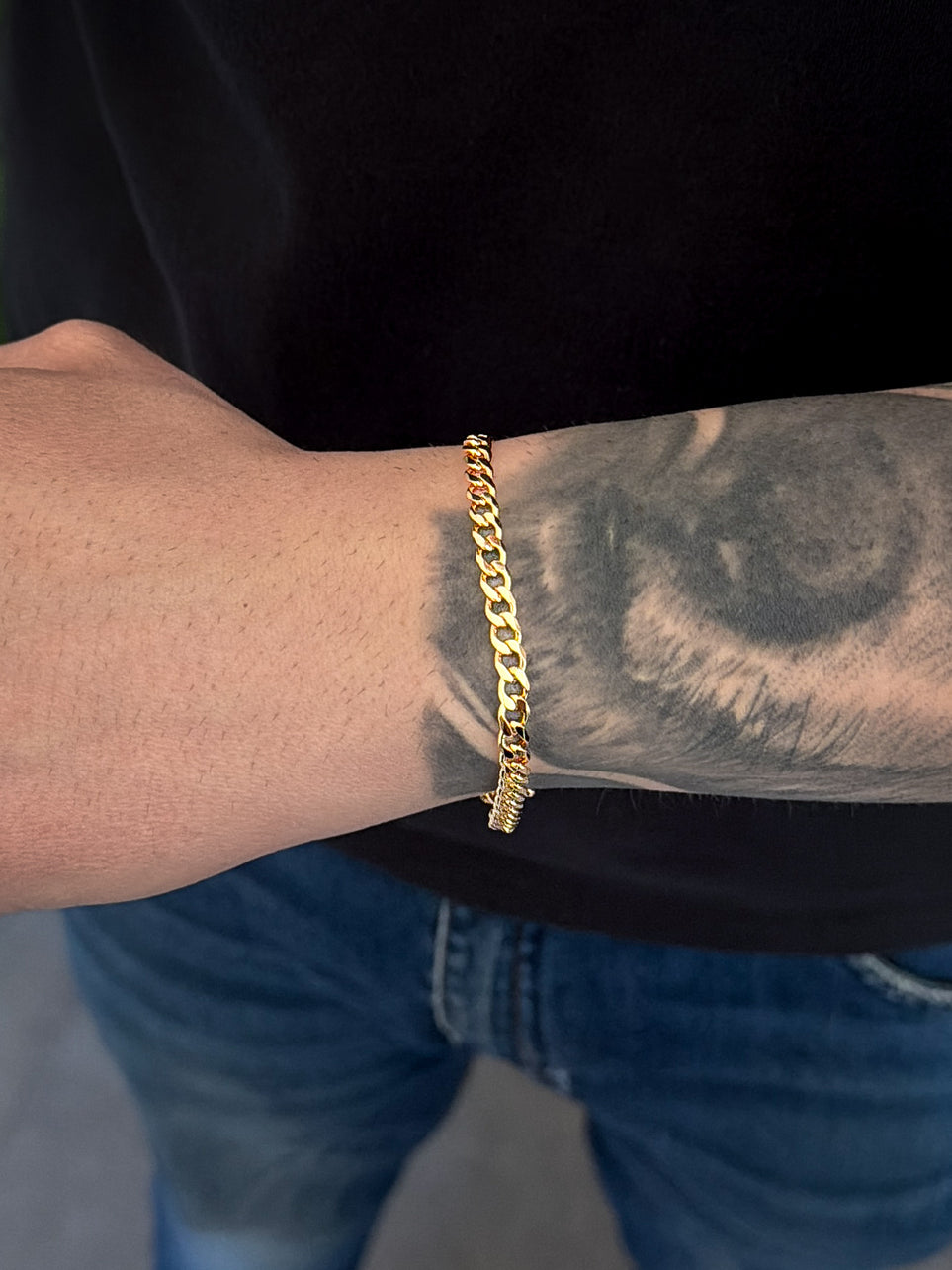 Pulseira Grumet 5mm Banhada a Ouro 18k