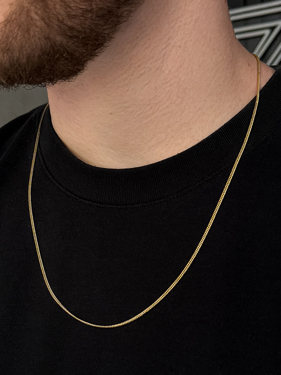 Corrente Grumet Dupla 2mm Banhada a Ouro 18k