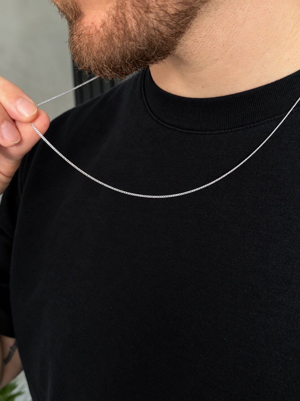 Corrente Grumet 1mm Banhada a Ouro Branco