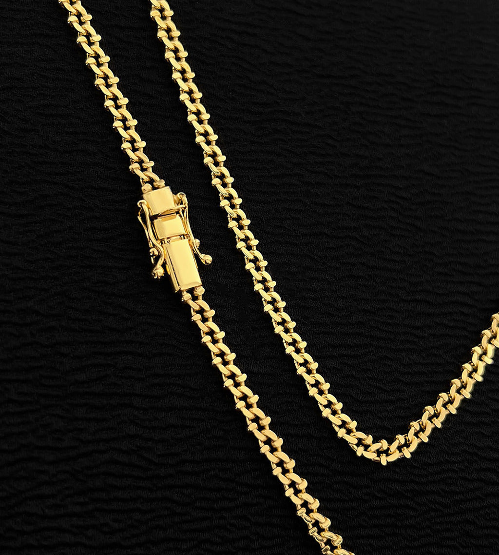 Corrente Grumet Rústica 5mm Banhada a Ouro 18k, foto 5