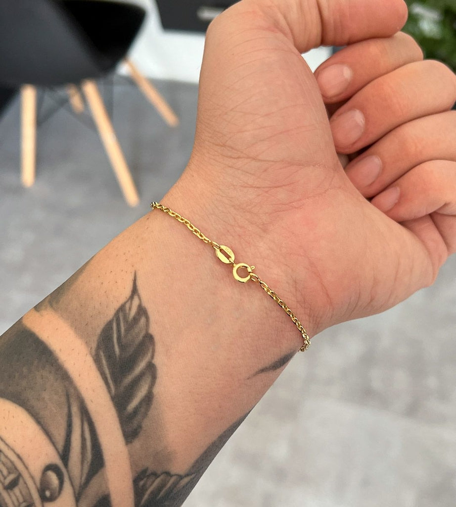 Pulseira Cadeado 2mm Fecho Tradicional Banhada a Ouro 18k, foto 3