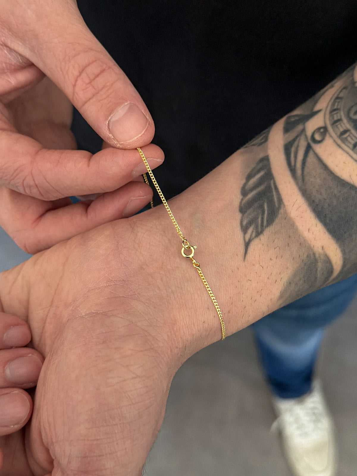 Pulseira Grumet 1mm Banhada a Ouro 18k, foto 2