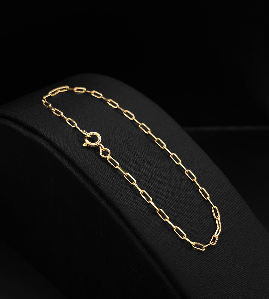 Pulseira Cadeado Laminado 2mm Banhada a Ouro 18k, foto 5