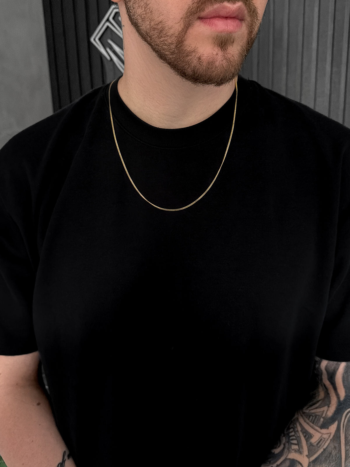 Conjunto Corrente e Pulseira Grumet Dupla 2mm Banhado a Ouro 18k
