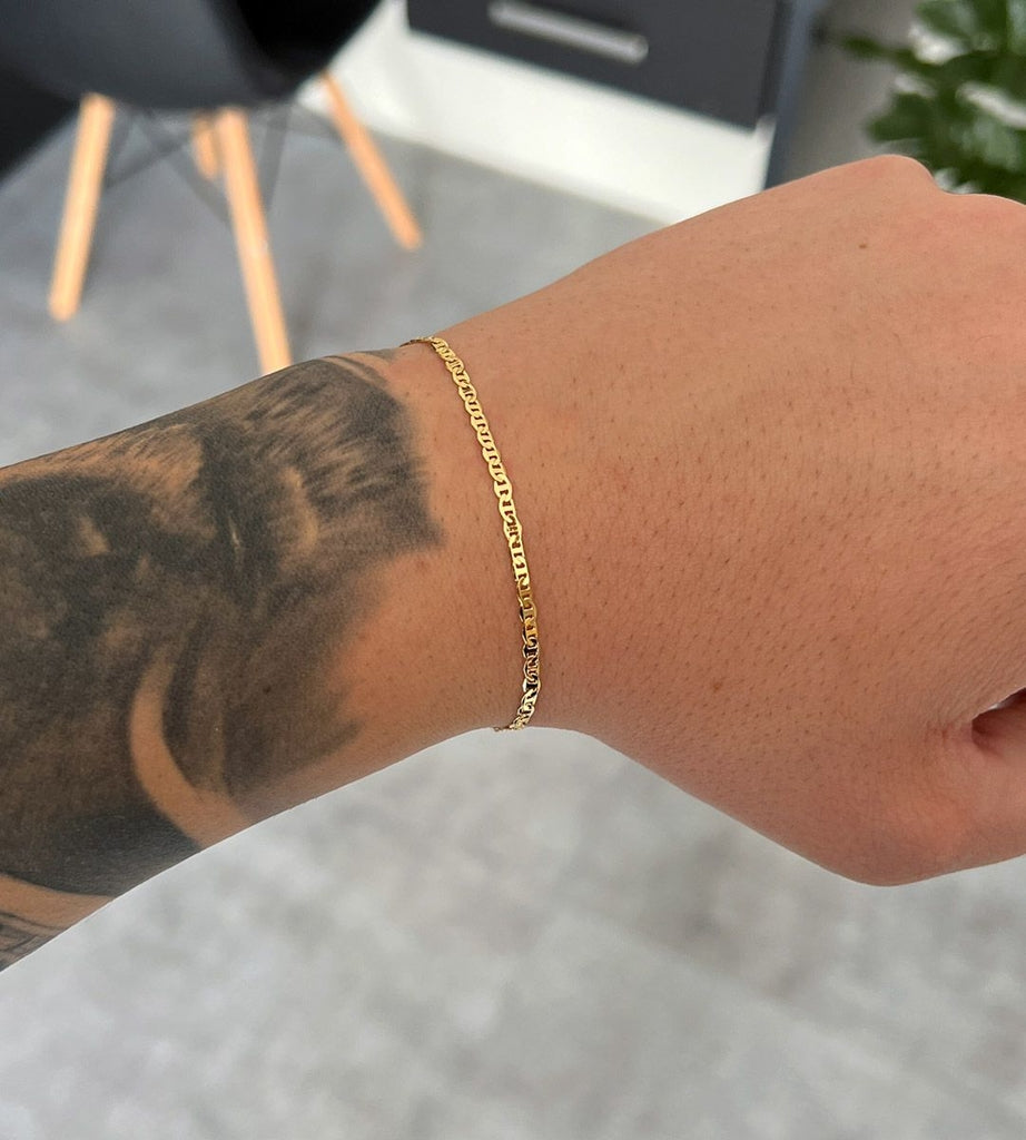 Pulseira Piastrini 2mm Fecho Tradicional Banhada a Ouro 18k, foto 2