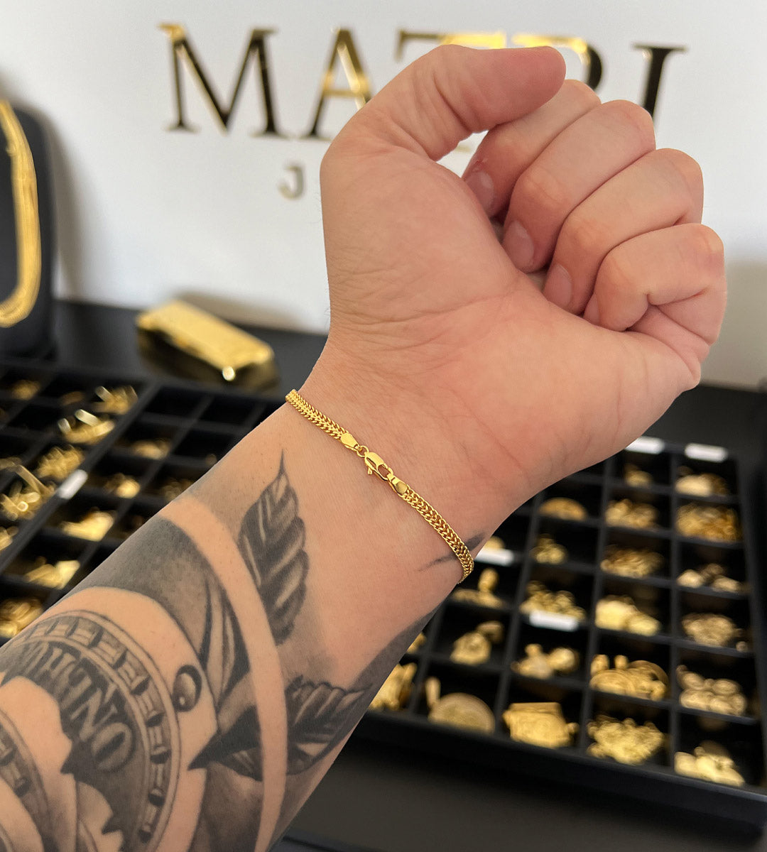 Pulseira Grumet Lacraia 3mm Banhada a Ouro 18k, foto 10
