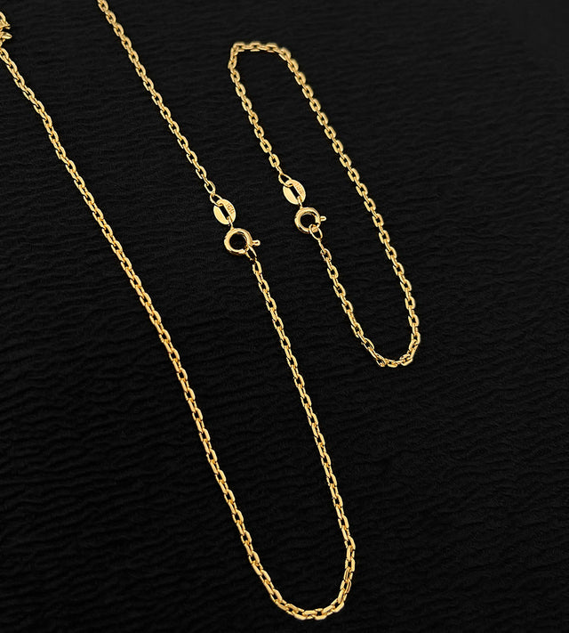 Corrente + Pulseira Cadeado 2mm Fecho Tradicional Banhada a Ouro 18k