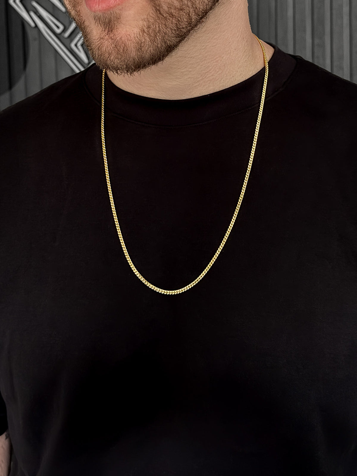 Conjunto Corrente e Pulseira Grumet Flat 3mm Banhado a Ouro 18k, foto 6
