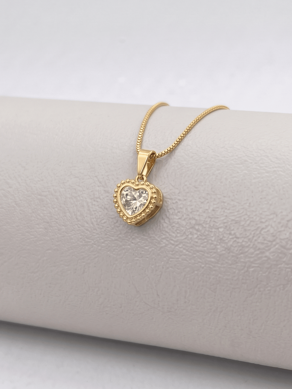 Pingente Coração Zircônia Banhado a Ouro 18k
