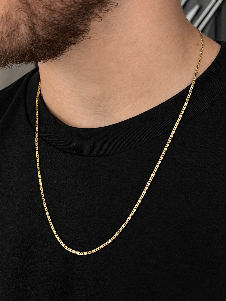 Corrente Piastrini 2mm Banhada a Ouro 18k