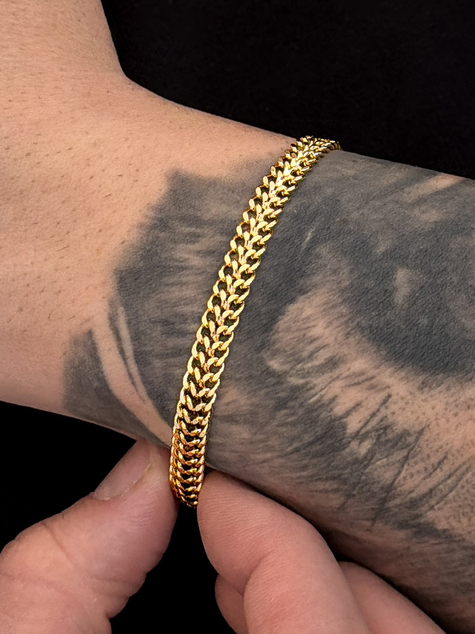 Pulseira Grumet Lacraia 6mm Banhada a Ouro 18k