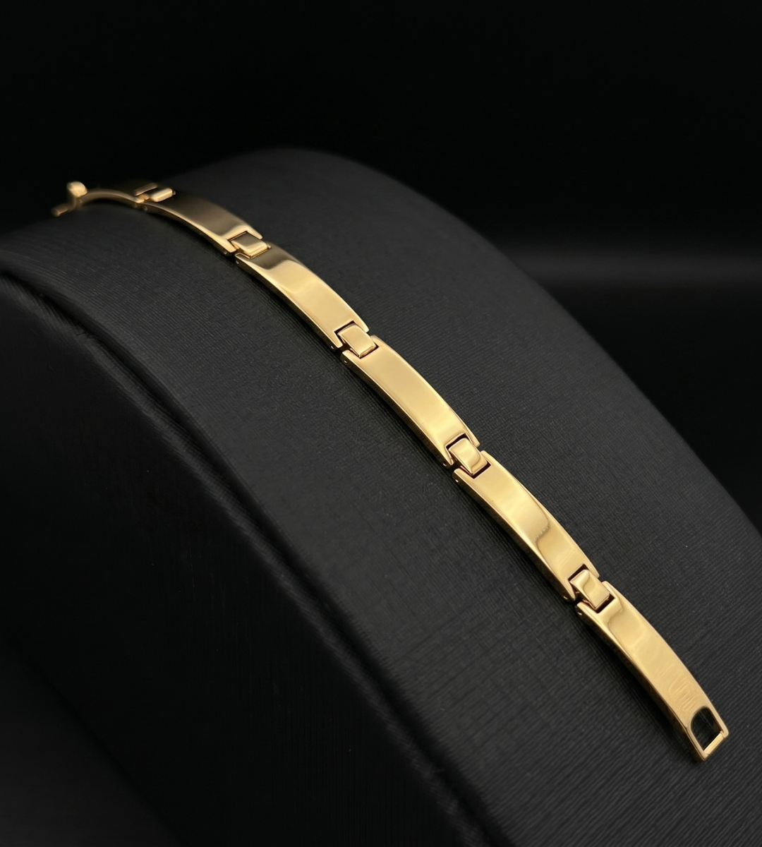 Bracelete Liso 7mm Banhado a Ouro 18k, foto 2