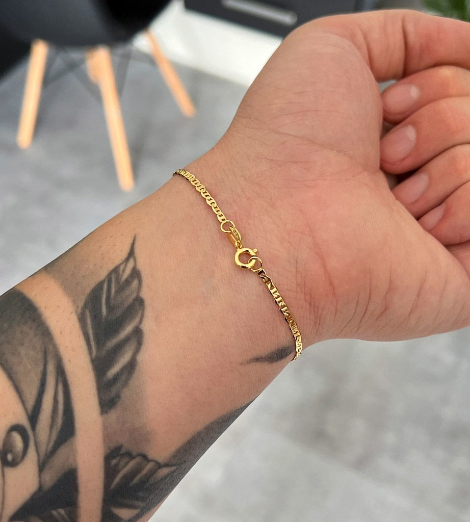 Pulseira Piastrini 2mm Fecho Tradicional Banhada a Ouro 18k, foto 3