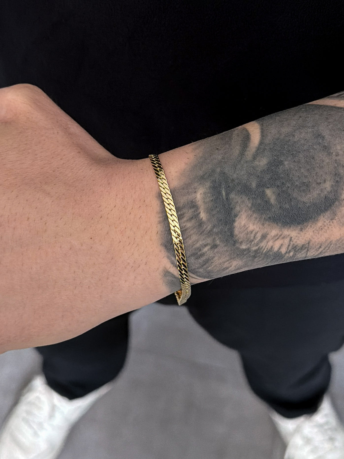 Pulseira Grumet Flat 4mm Banhada a Ouro 18k, foto 7