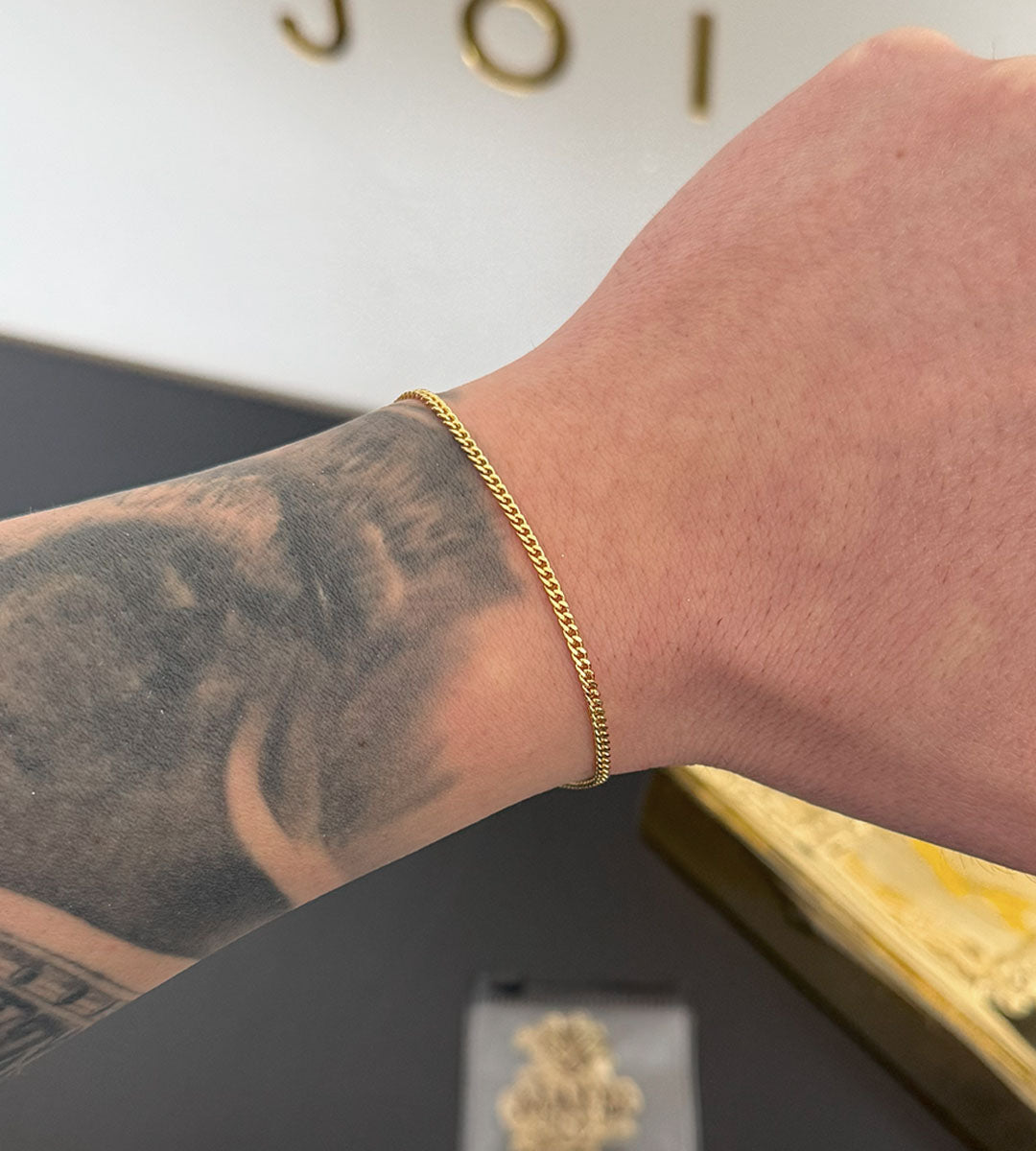 Pulseira Grumet 2mm Fecho Tradicional Banhada a Ouro 18k, foto 4