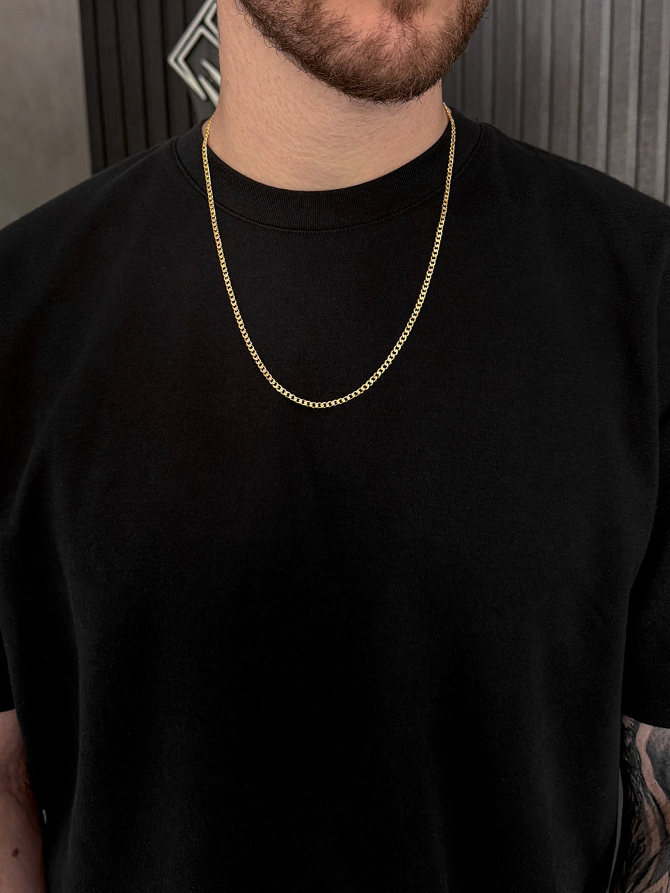 Corrente Grumet 3mm Banhada a Ouro 18k