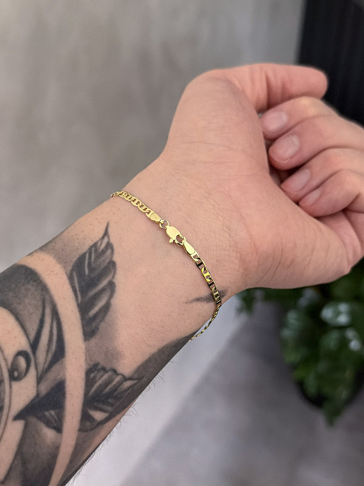 Conjunto Corrente e Pulseira Piastrini 3mm Banhado a Ouro 18k