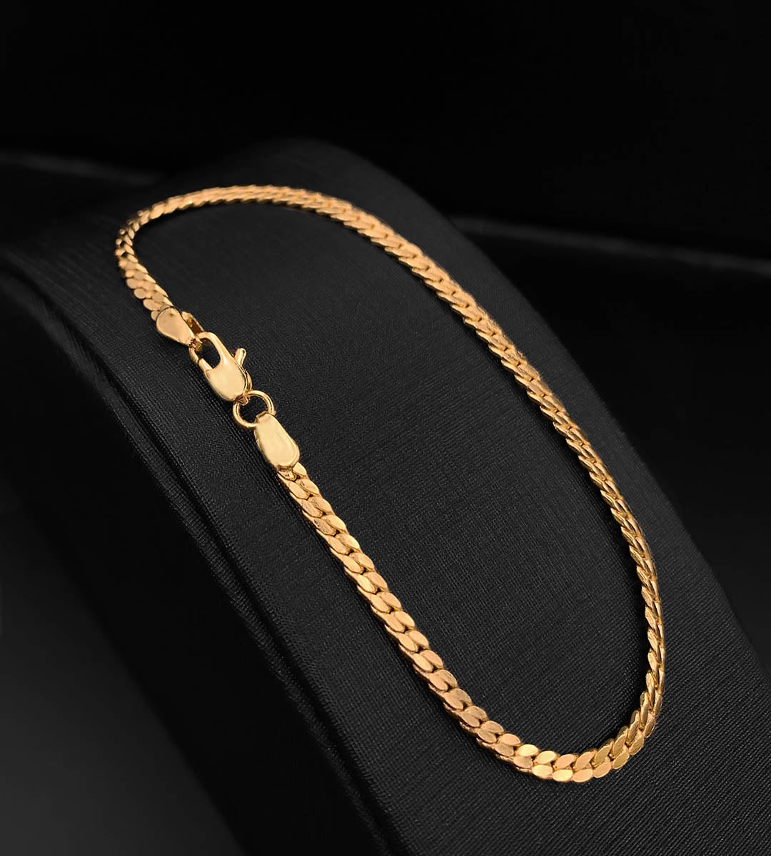 Pulseira Grumet Flat 3mm Banhada a Ouro 18k, foto 2