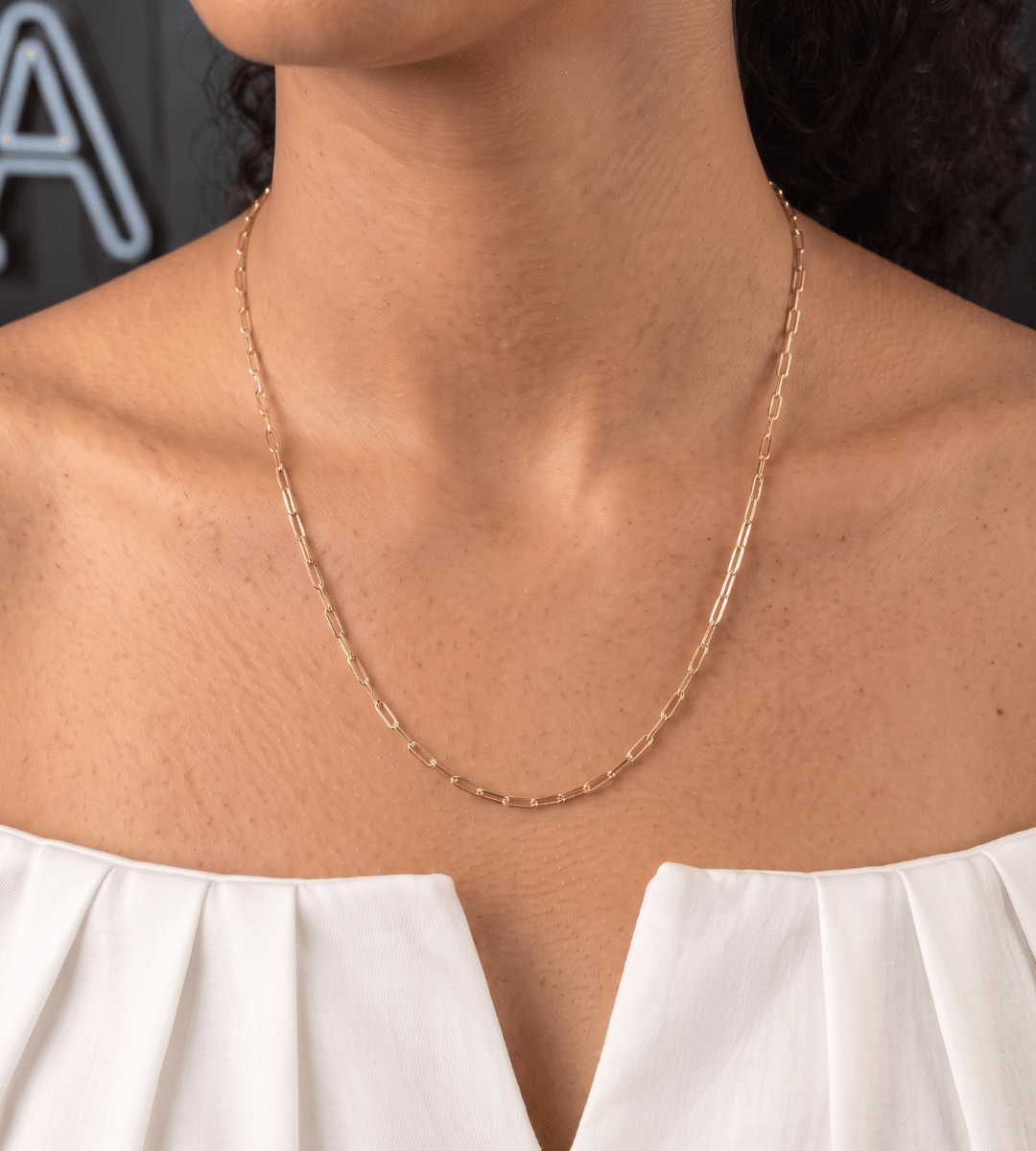 Colar Feminino Laminado 2mm Banhado a Ouro 18k