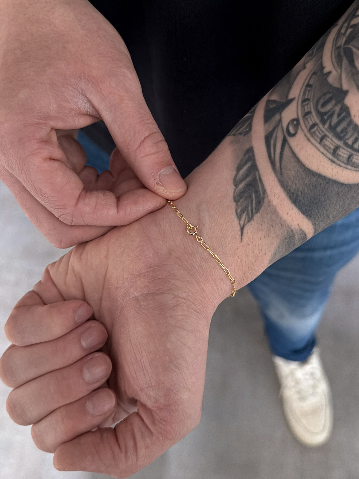Pulseira Cadeado Laminado 2mm Banhada a Ouro 18k, foto 3