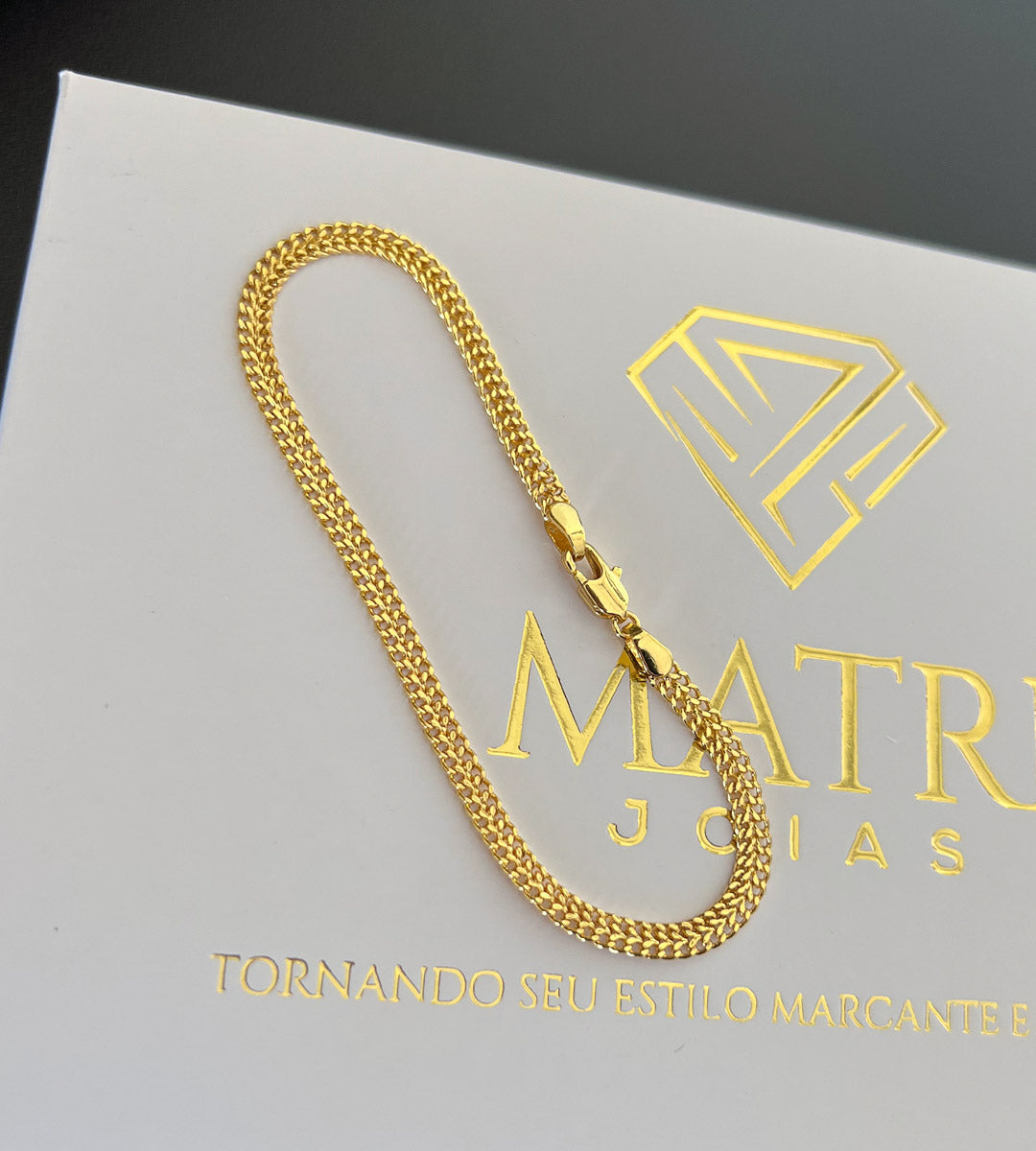 Pulseira Grumet Lacraia 3mm Banhada a Ouro 18k, foto 6