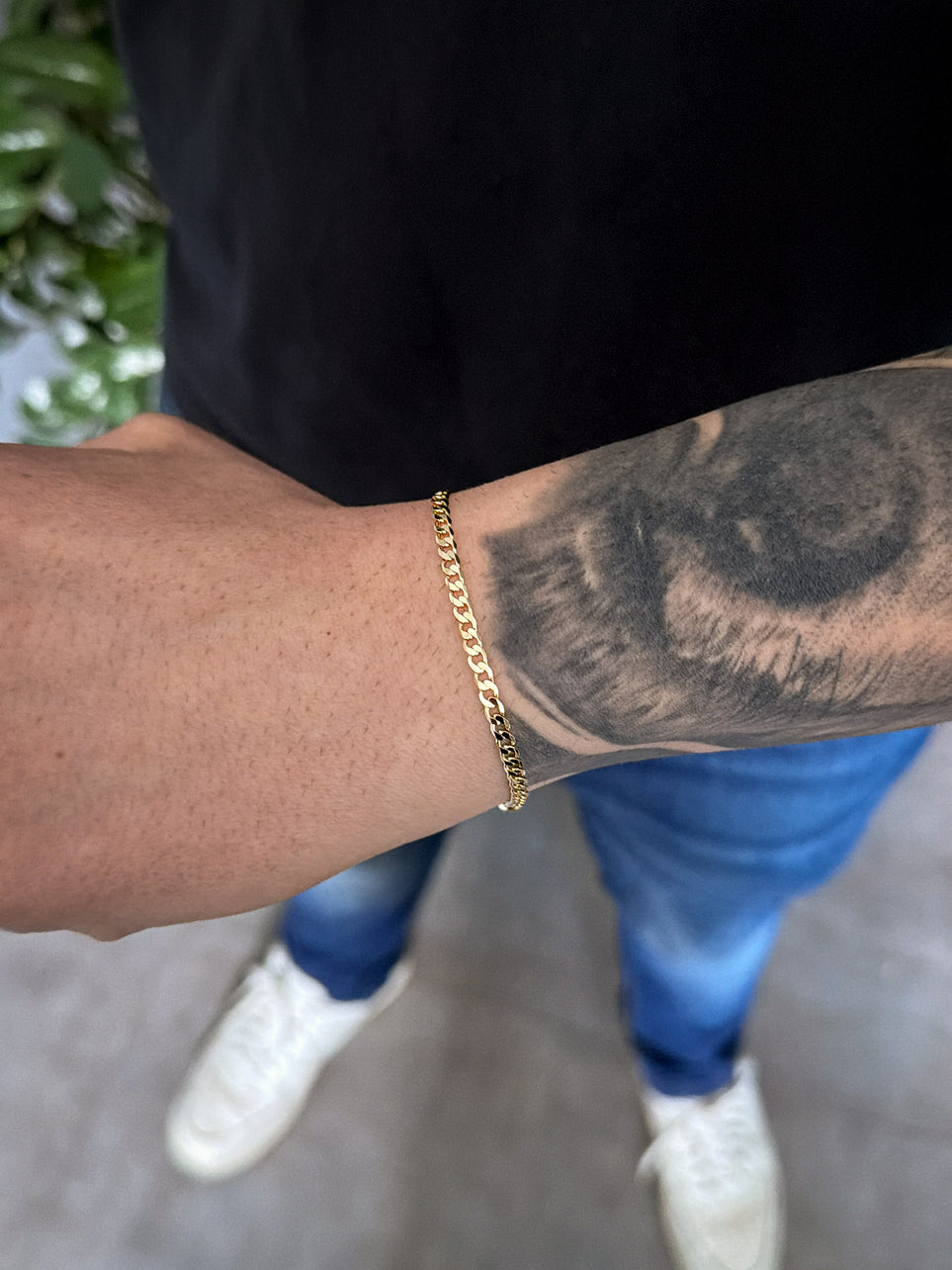 Pulseira Grumet 3mm Banhada a Ouro 18k