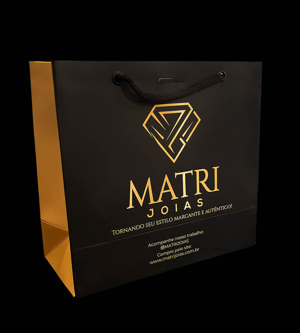 Sacola para Presente Personalizada Matri Joias 19x17cm