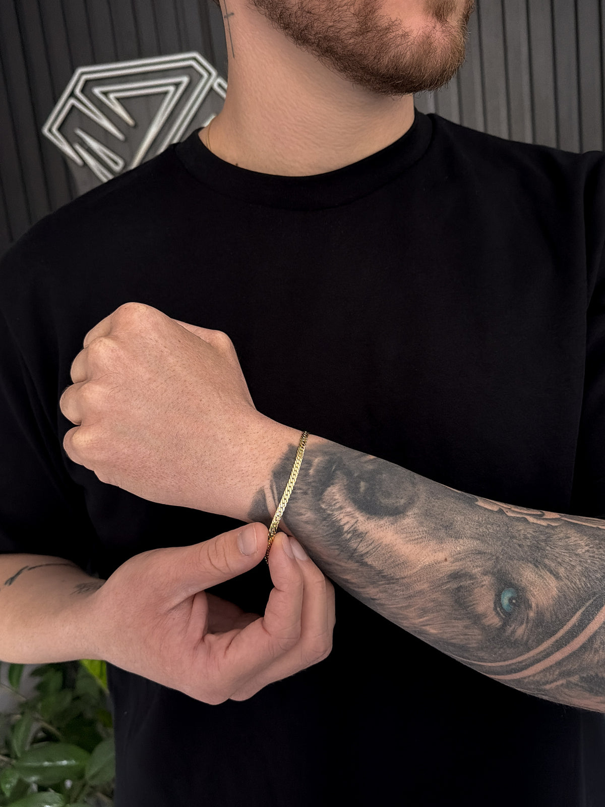 Pulseira Grumet Flat 4mm Banhada a Ouro 18k, foto 5