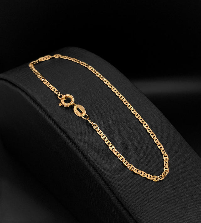 Pulseira Piastrini 2mm Fecho Tradicional Banhada a Ouro 18k